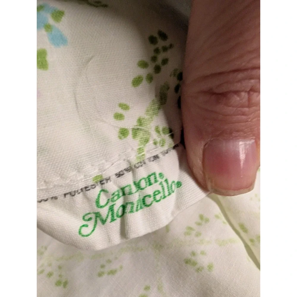 Vtg‎ Cannon Monticello Standard Pillowcase No-Iron Muslin Plantation Bouquet